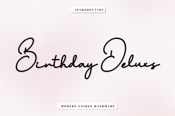 Birthday Deluxs: A Handwritten Font for Marketing Creatives