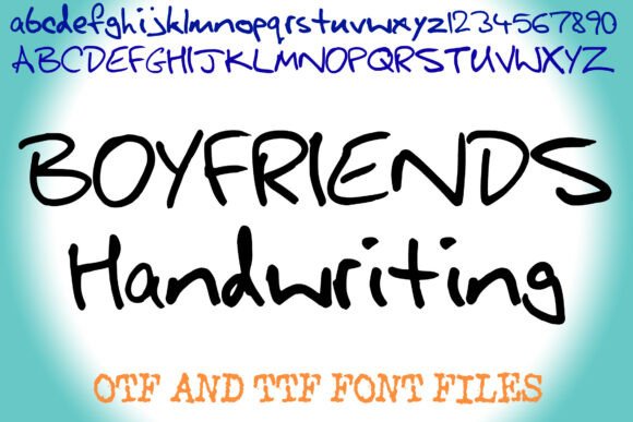 Boyfriends Handwriting: A Real Pen-to-Paper Script Typeface