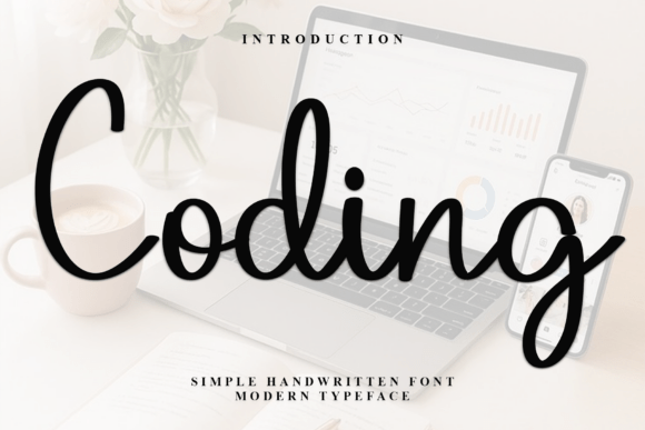 Coding Typeface: A Festive Script Font for Editorial Charm