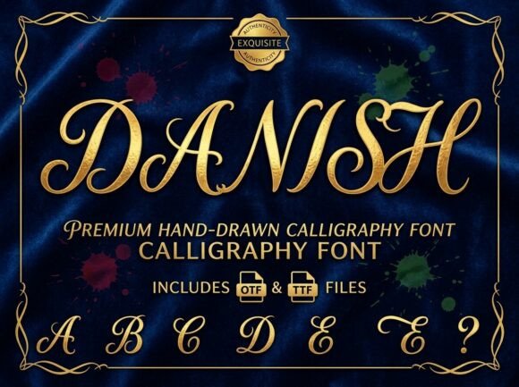 Danish: A Luxe Calligraphy Font for Handmade Brands