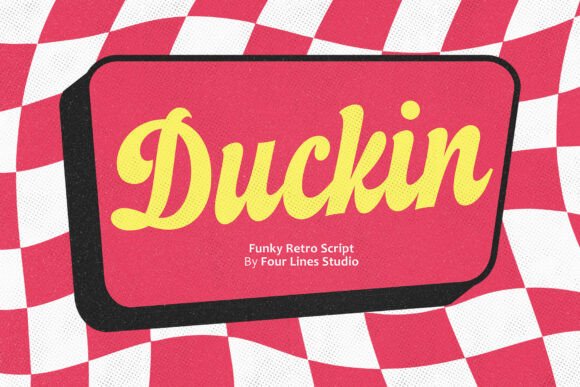 Duckin Font: A Retro Script Typeface for Handmade Products