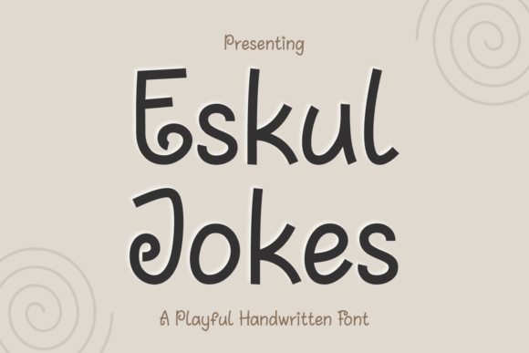 Eskul Jokes: A Playful Handwritten Font for Makers