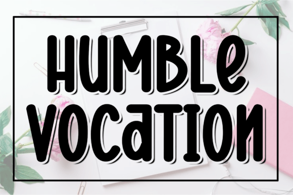 Humble Vocation: A Handwritten Script Font for Makers and Product Creators