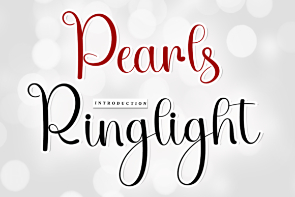 Pearls Ringlight: A Handwritten Font for Web Branding