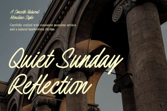 Quiet Sunday Reflection: A Script Font That Elevates Business Branding