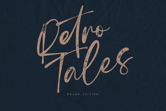 Retro Tales: A Bold Handwritten Script Font with Vintage Grit