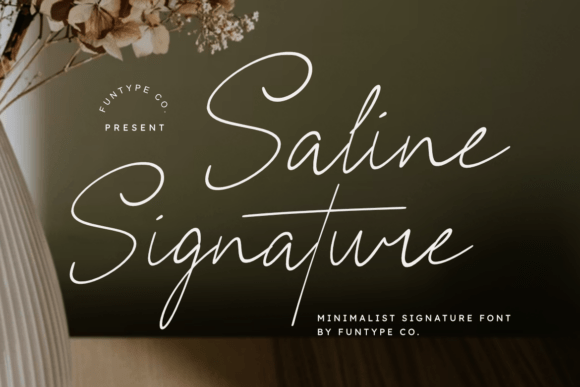 Saline Signature: A Minimalist Font for Elegant Branding