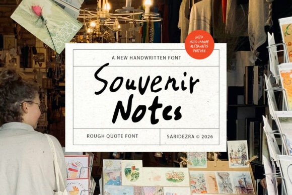 Souvenir Notes: A Handwritten Font for Web Design
